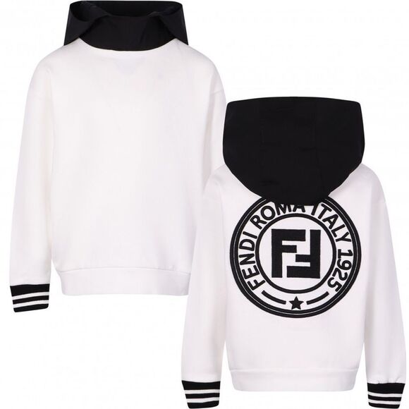 FENDI BOYS TWO TONE “ FENDI ROMA” HOODIE - Picture 1 of 5